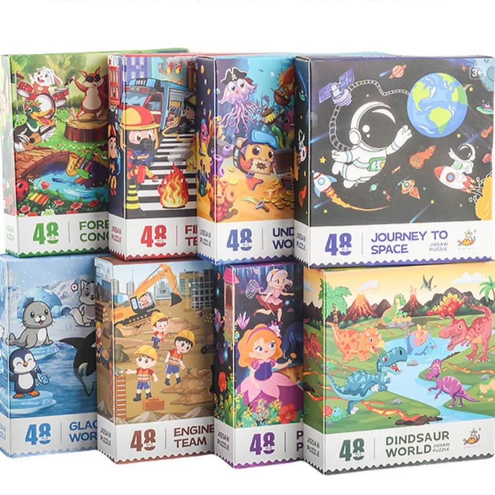48 Pieces Puzzle Toys Children's Early Education Toys Kindergarten Souvenirs Gifts Exercising Thinking and Hands-on Abilities - AIAZ
