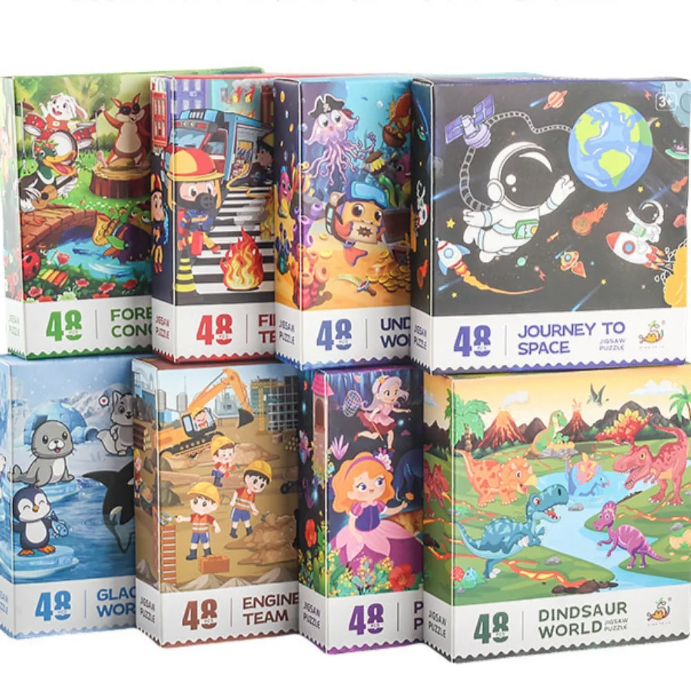 48 Pieces Puzzle Toys Children's Early Education Toys Kindergarten Souvenirs Gifts Exercising Thinking and Hands-on Abilities