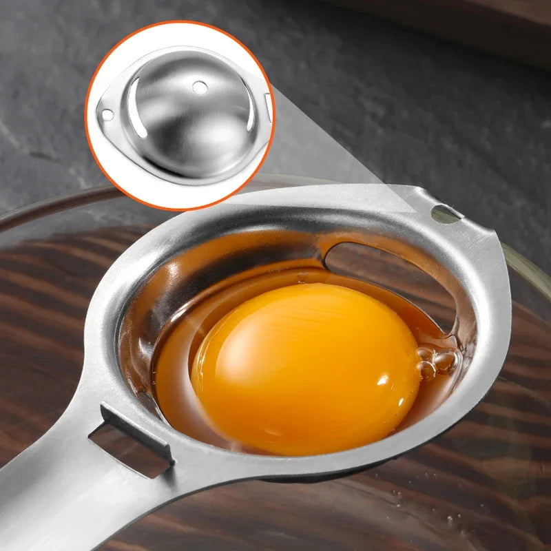 Egg Separator Egg Yolk White Filter 304 Stainless Steel Yolk Separator Egg Divider Sieve Baking Cooking Tools Kitchen Gadgets