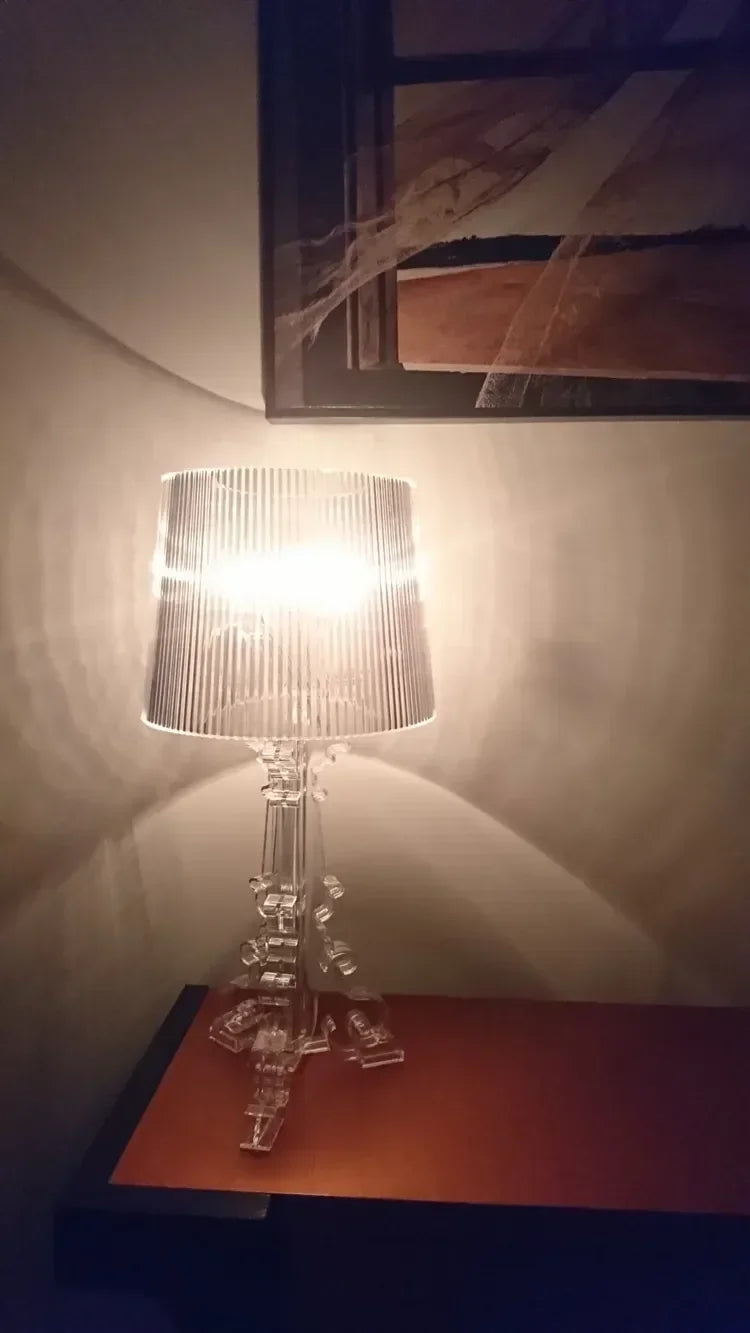 Baroque Ghost Shadow Desk Lamp Decorative Lighting for Living Study Room Bedroom Acrylic Transparent Table Lamps Room Decor