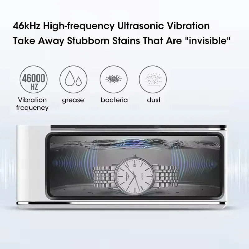 Ultrasonic Cleaner 35W Household Ultrasonic Glasses Jewelry Cleaner 500ML High-frequency Vibration Cleaning Multifunctional Tool