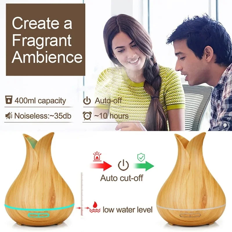 Tuya Smart Humidifier with Colorgul LED Light WiFi Aroma Diffuser Timer Wireless Control Work with Alexa Google Home Compatible