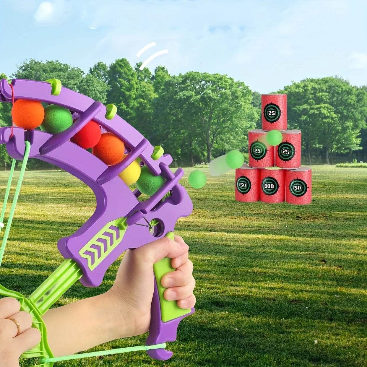 1 set of toys suitable for indoor and outdoor activities, including sports, jumping, cartoon dart board, throwing sticky balls - AIAZ