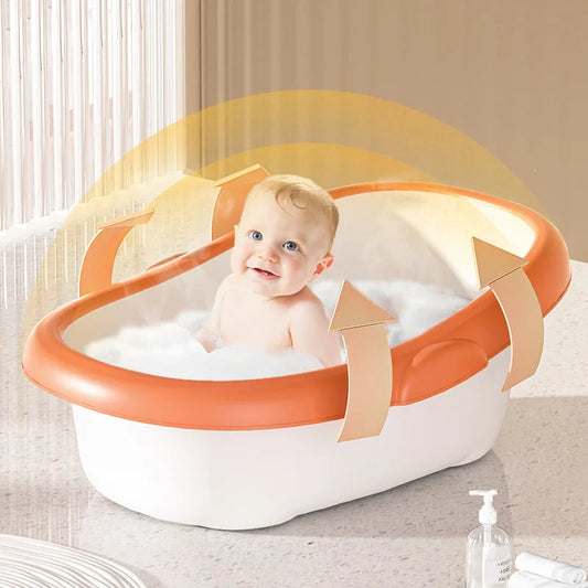 Newborn Baby Bathtub Thickened Plastic Portable Bath Tub for Toddlers Kids Eco-Friendly Transparent Design Big Size
