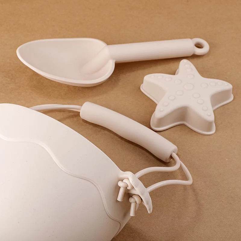 TYRY.HU 8pcs/set Children Toys Silicone Beach Toy Set with Bucket and Six Accessories Fun Outdoor Play Sand for Kids - AIAZ