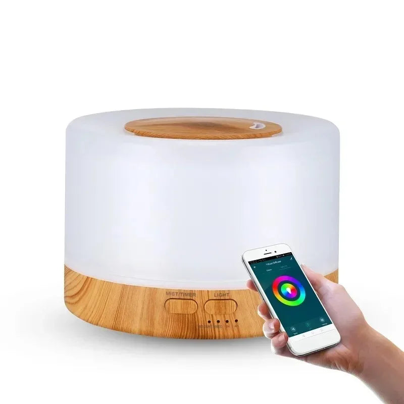 Tuya Smart Humidifier with Colorgul LED Light WiFi Aroma Diffuser Timer Wireless Control Work with Alexa Google Home Compatible