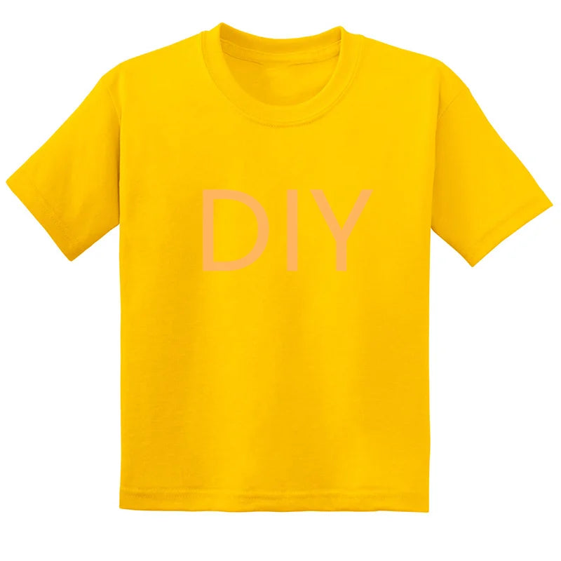 Custom Your Design Children Black White Blue T shirts DIY Print Kids Cotton T-shirts Baby Boys/Girls Tops,Contact Seller Frist