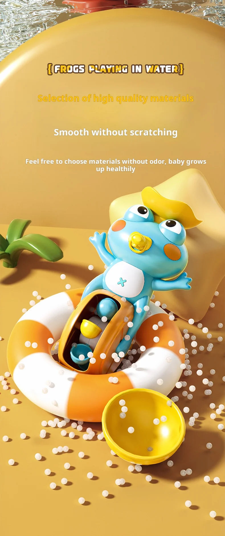 New Frog/ Bird Waterwheel Bath Toy for Children Kid Water Play Game in Shower Montessori Gift Spinner with Suction Cup Bathroom