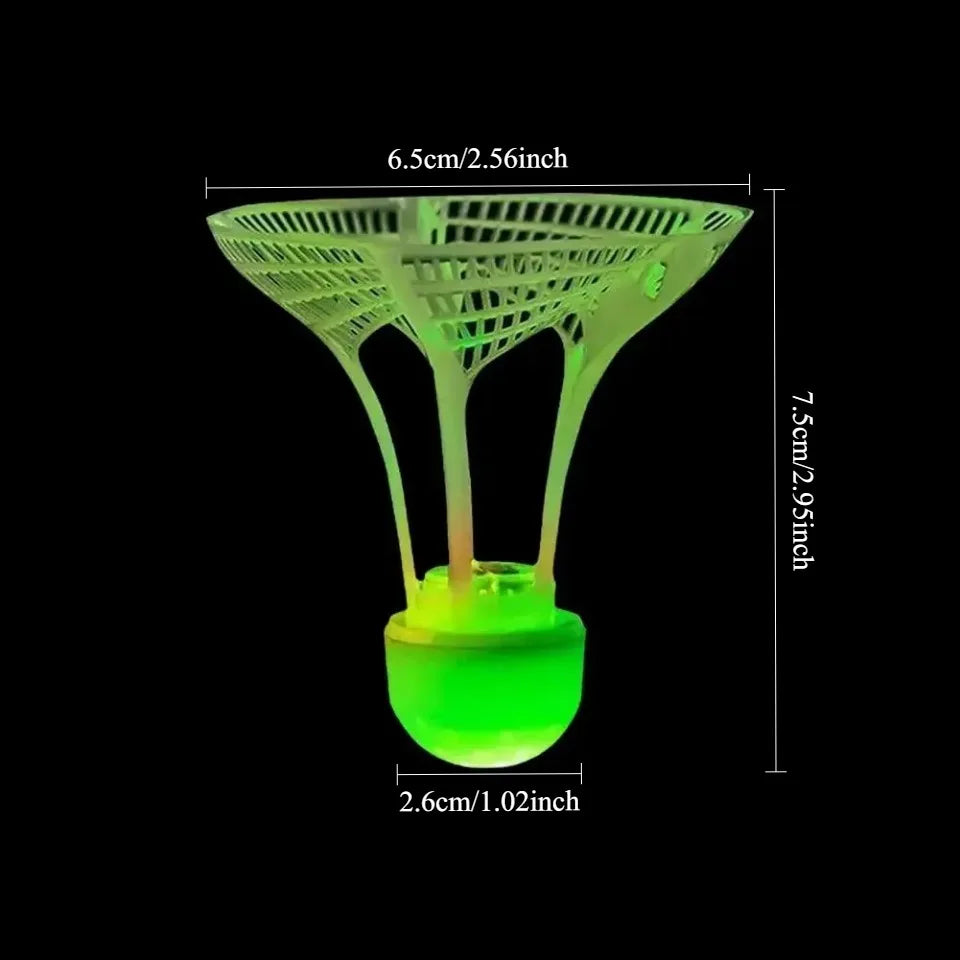 1pc Glow-In-The-Dark Windproof Badminton Shuttlecock Ball Wind Resistance Training Accessoires Night Outdoor Sport Supplies