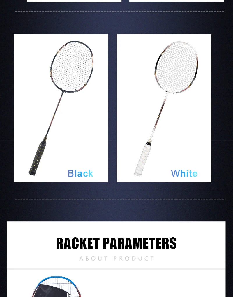 ALPSPORT AIR 10U  Ultralight 52g T800 Badminton Racket Fast Rebound  Lmported MAX 28LBS Carbon fiber + Titanium Badminton Racket