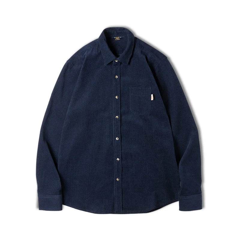 Maden Men's Shirt Casual Corduroy Long Sleeve Shirts Slim Fit Overcoat Spring Fleece Jacket Men's Clothing Retro Fashion Blouses - AIAZ