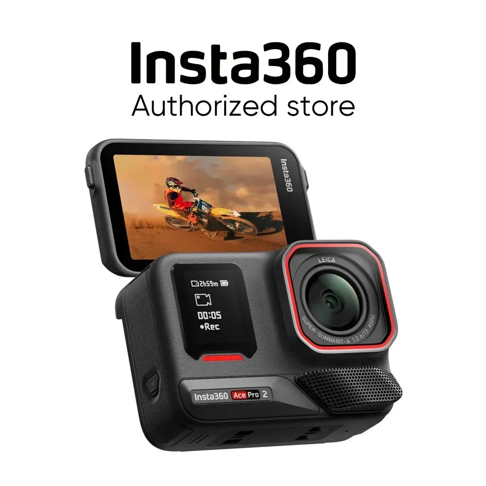Original Insta360 Ace Pro 2 8K AI Powered Action Cam - Dual Battery Standard Bundle 360 derece aksiyon kamera  4k camera  go pro