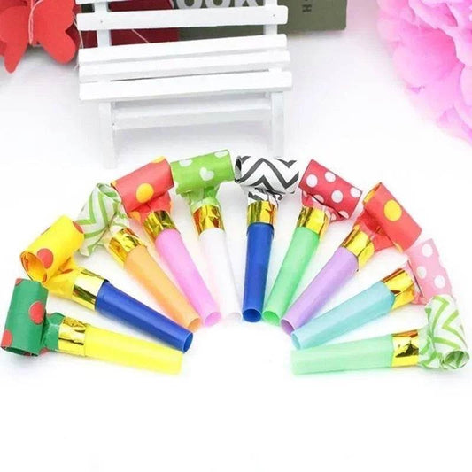 30pcs Kids Game Whistle Birthday Supplies Fun Polka Dot Whistle Party Favors Loot Bag Stuffers Sound Making Toys - AIAZ