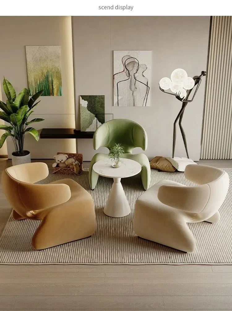 Designer Creative Single Sofa Chair for Negotiation Table and Chairs Leisure Sofa Rest Area Hotel