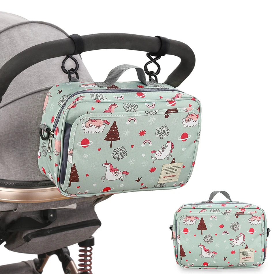 Women Multi-functional Messenger Bags Outdoor Waterproof Stroller Hanging Bag Baby Diaper Bags Adult Casual Cartoon Shoulder Bag