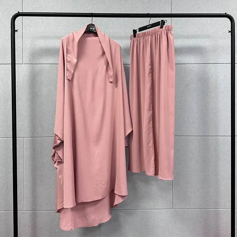 Muslim Set Fashion Women's Dresses Two-piece Set Dubai Turkey Kaftan Abayas Dresses for Women Casual Robe Kimono Femme Caftan - AIAZ