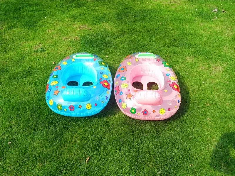 Baby Kids Swimming Floats Cartoon Ring Safety Swimming Ring Inflatable Swim Float Seat Boat Water Fun Pool Toy Gift for Baby Kid - AIAZ