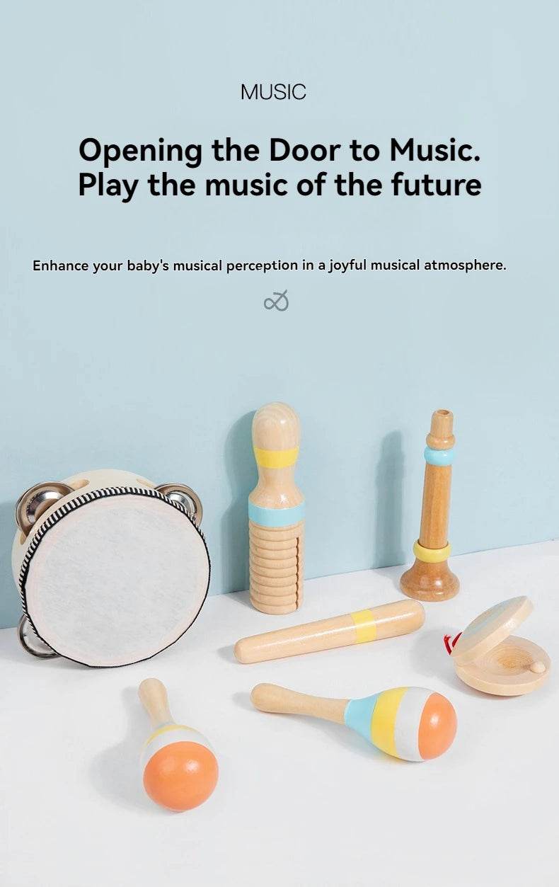 Interactive Musical Toy Wooden Toys Child Percussion Instruments Early Educational Toys Birthday Gifts for Toddlers Girl Boy - AIAZ