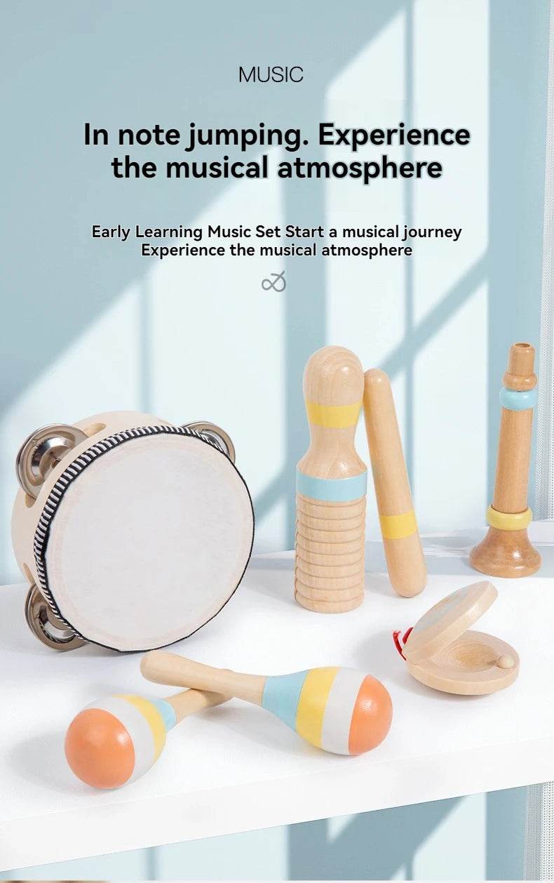Interactive Musical Toy Wooden Toys Child Percussion Instruments Early Educational Toys Birthday Gifts for Toddlers Girl Boy - AIAZ