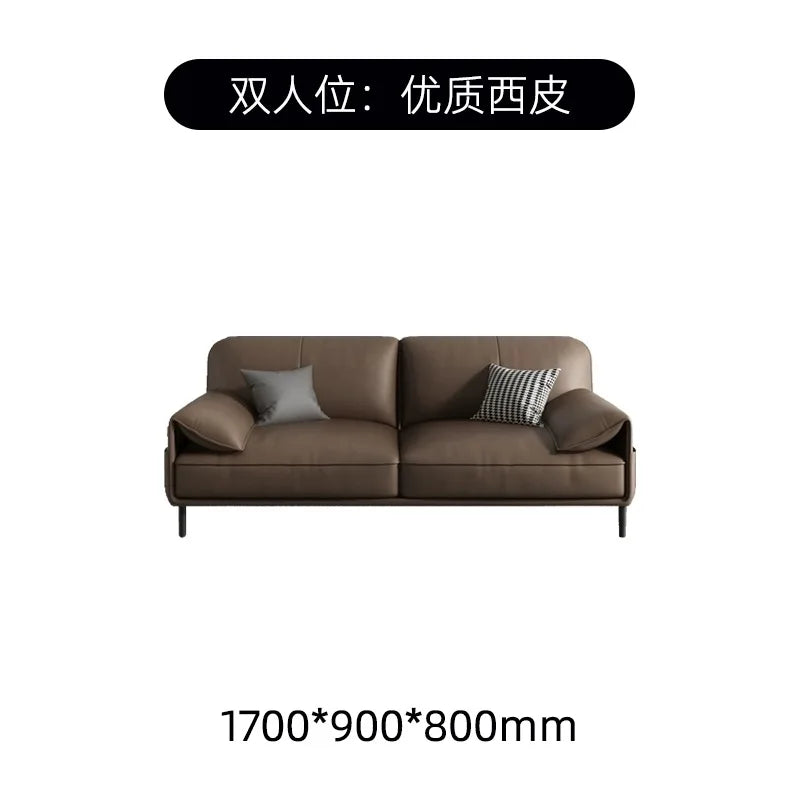 Comfortable Adult Sofa Simple Modern Leather Italian Light Luxury Sofas Business Reception Designer Sillon Cama Home Furniture