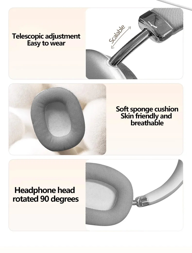 New Air Max Bluetooth 5.3 Earphone Over Ear Headphone Wireless Headset Pods Pro Max Headphone for IOS Android Tws Dluetooth