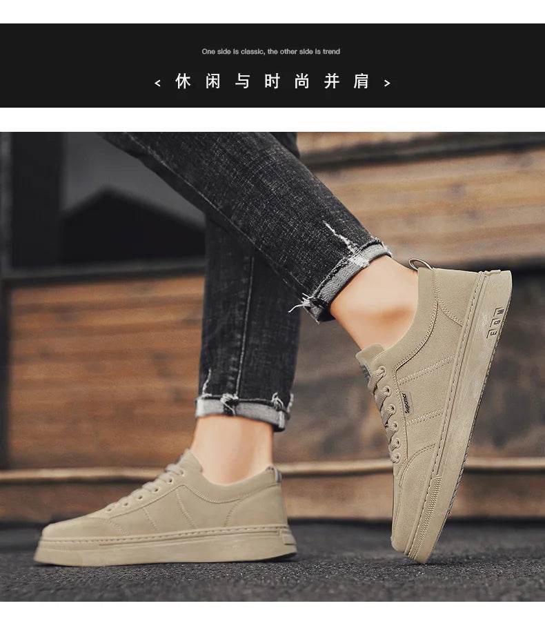 Men's Shoes 2025 New Spring Work Safety Shoes, Anti-slip, Wear-resistant, Versatile Casual Sports Work Shoes, Men's Board Shoes - AIAZ