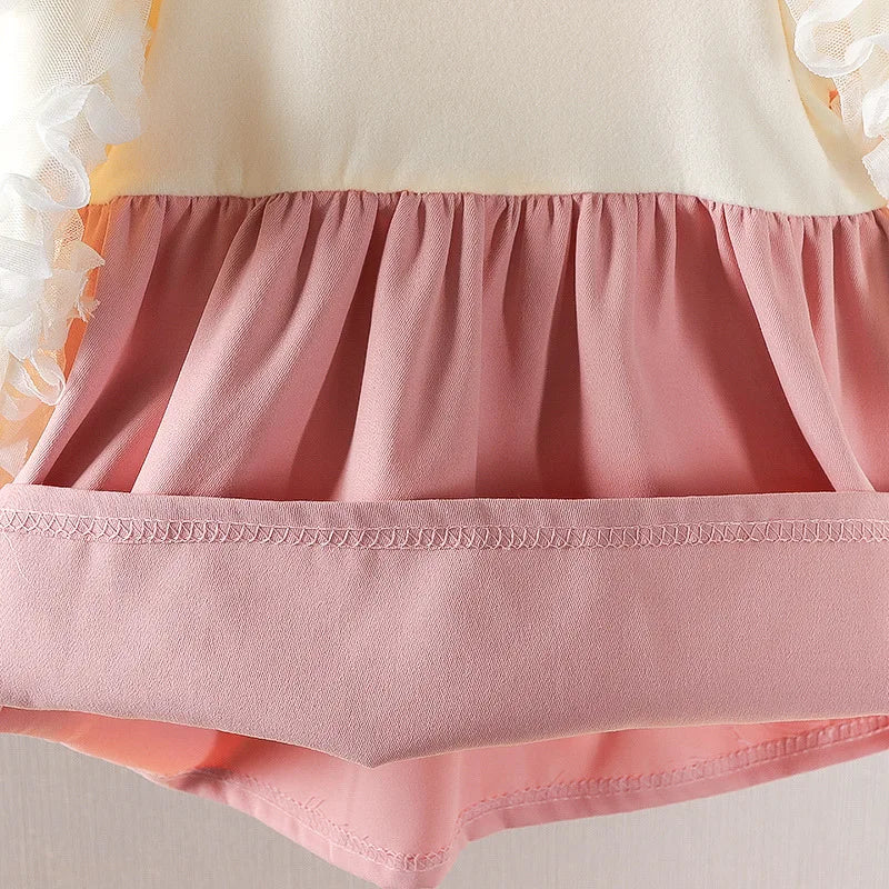 Girls' Autumn Dress New Style Baby Girl Dress Stylish Children's Princess Dress Baby Clothes Autumn Big Bow