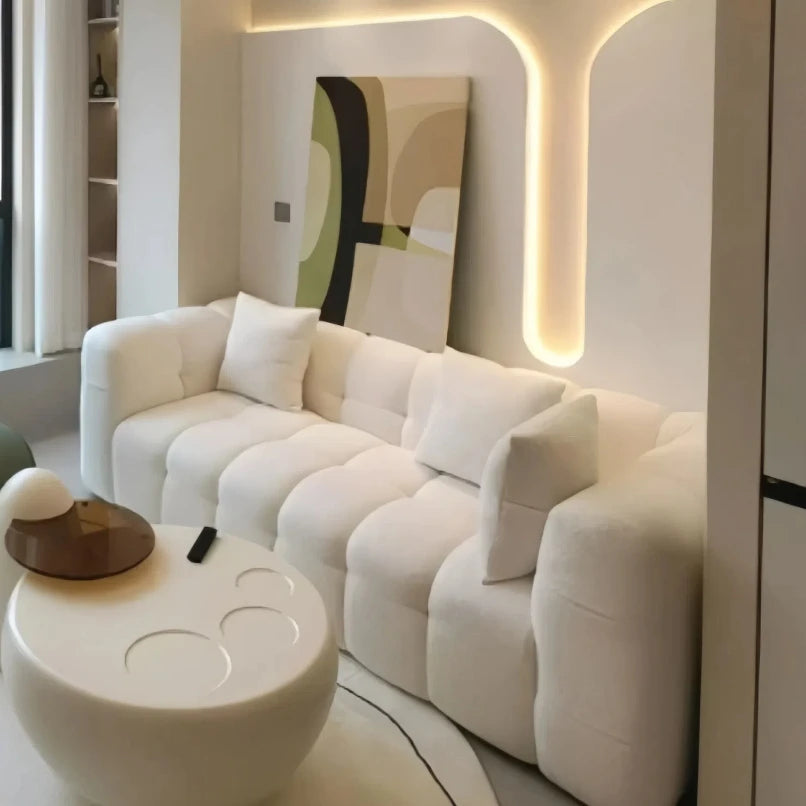 Family Luxury Living Room Sofas European Modern Plush Reclining Sofa Corner Lounger Muebles Para El Hogar Home Decoration