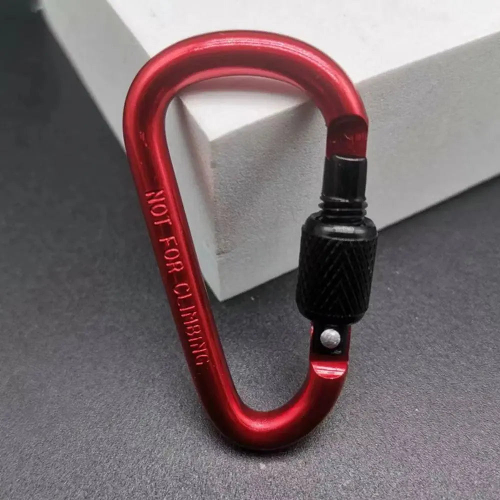 New Multicolor Aluminium Safety Climbing Button Alloy Carabiner Camping Hiking Hook Buckle Keychain