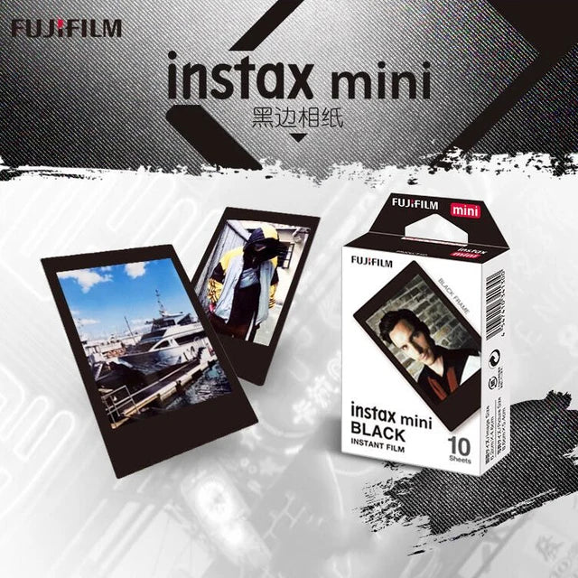 Fujifilm Instax Color Mini Film Instant 10-50 Sheets Black Frame Macaron Rainbow Photo Paper for Mini 12 11 9 8 7s 70 50 90 SP-2