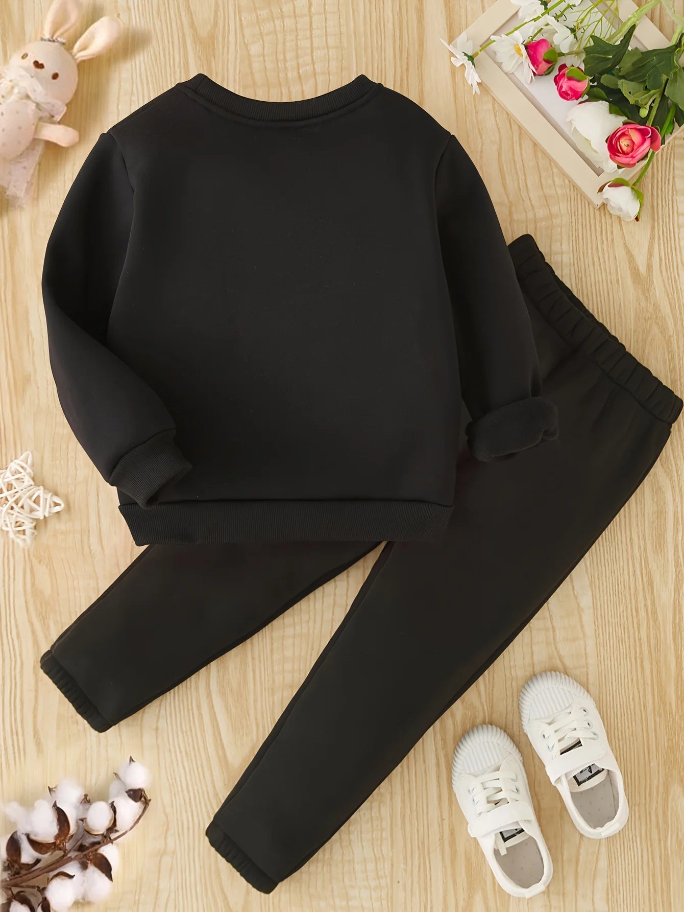 Autumn Kid Girls Clothes Set Colorful Heart Printed Sweatshirts Pullover Top And Pants 2 Pieces Suit Children Sweet Tracksuits