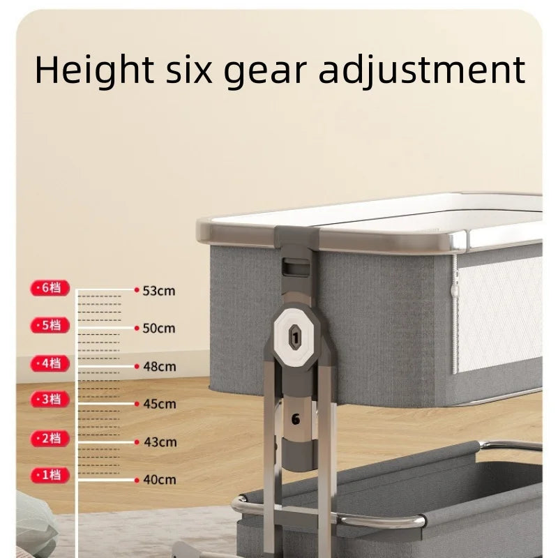 0-2 years old crib Removable portable baby bassinet adjustable height foldable multi-functional new child splice queen bed