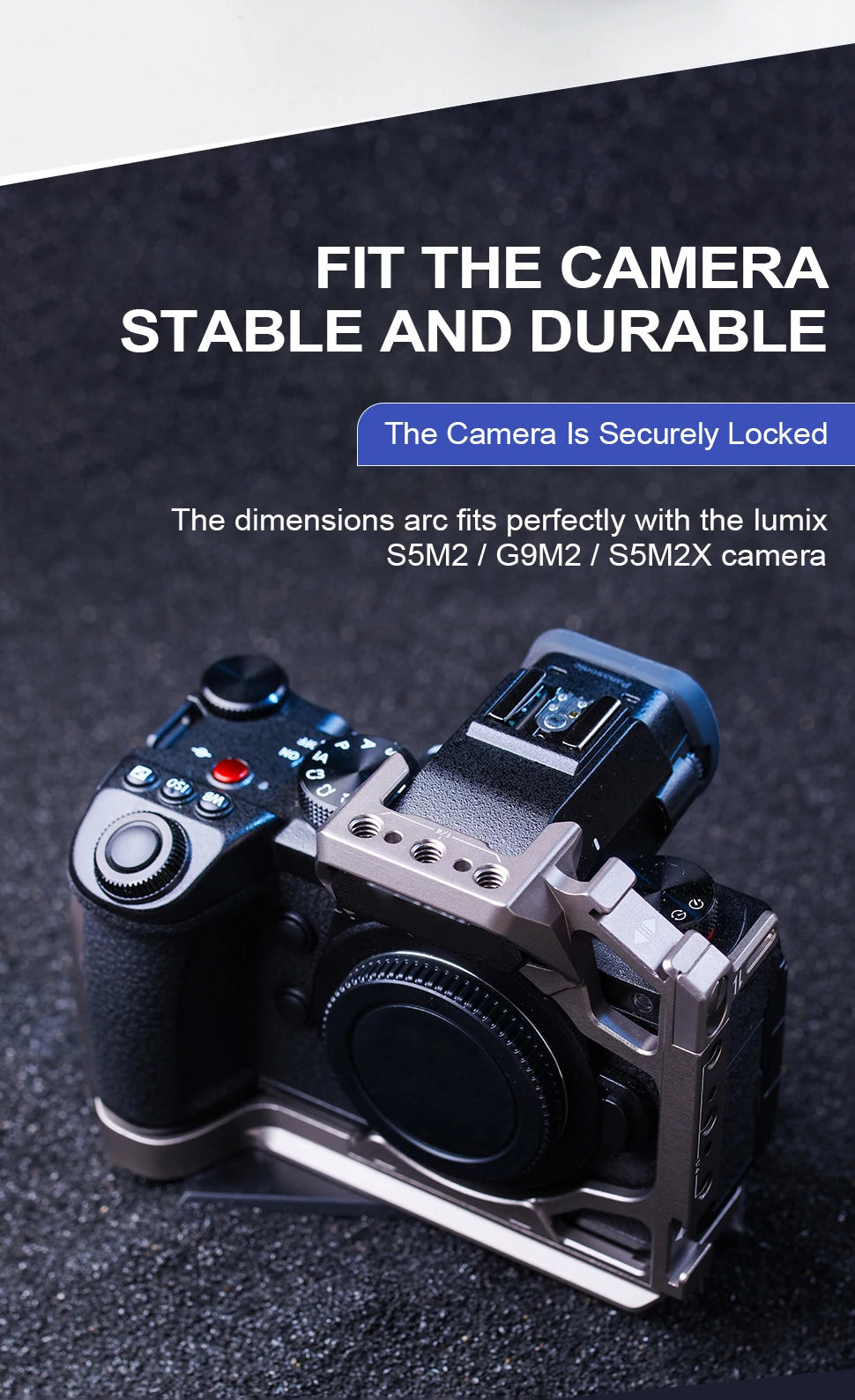 YANZUO Stabilizer Suitable For Panasonic Lumix 5m2 G9m2 Aluminum Camera Protection Frame Kit Suitable S5m2x Camera Rabbit Cage