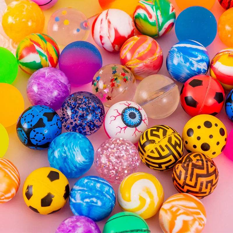 30/10PCS Size 32MM Bouncy Balls Kids Bulk Treasure Box Toys Classroom Party Favors Birthday Christmas Goodie Bag Stuffers Gifts - AIAZ