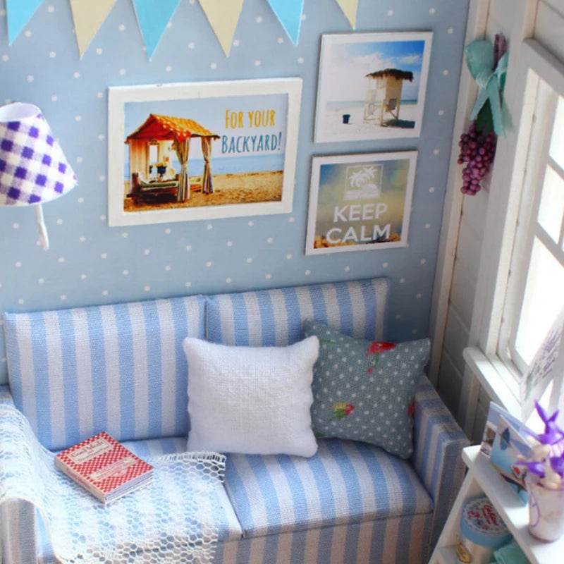 Kitten Mini Doll House 3D Puzzle Assembly Model Building Kit Creative Room Bedroom Decoration With Furniture Wooden Crafts Gifts - AIAZ