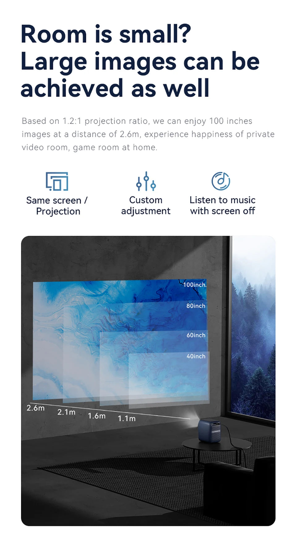 WANBO NEW T2 Max Projector 1080p Full Hd Android 9.0 Mini Wifi Auto Focus 450Ansi Portable Projector HIFI Sound Home Outdoor