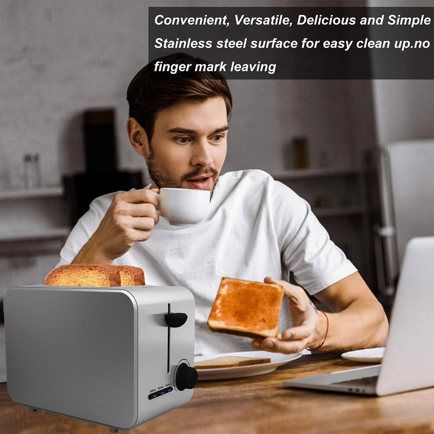 Kitchen Appliance Breakfast Bread Toaster Machine Smart Toaster Sandwich Maker 2 Slice Burger Toaster