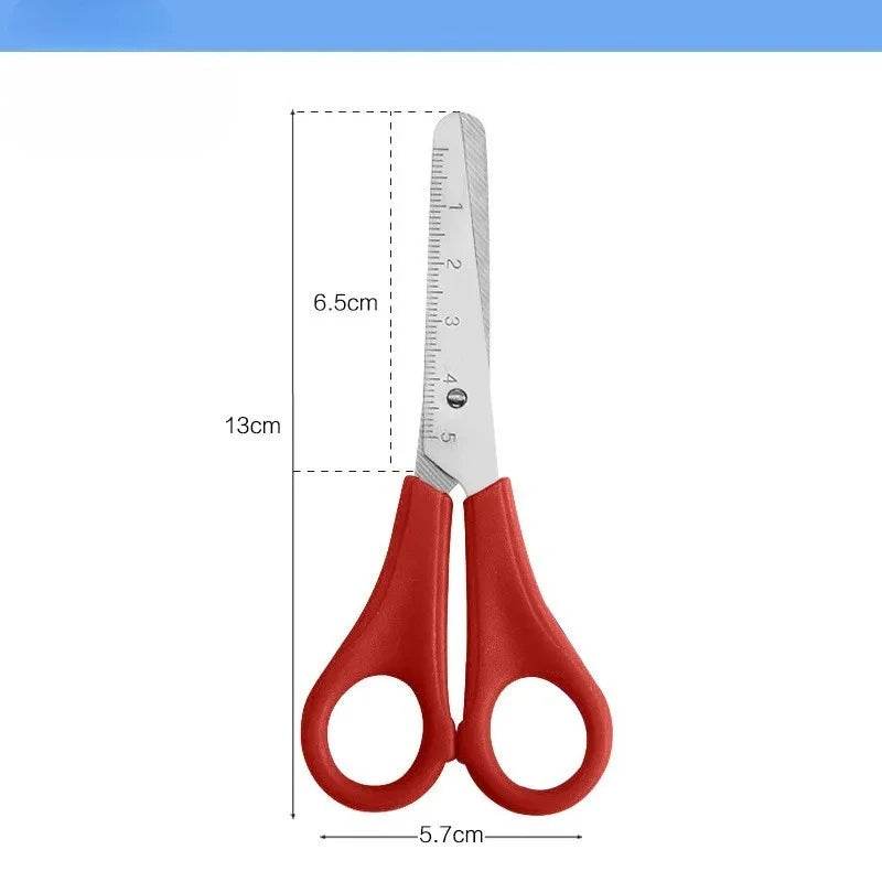 Scissors DIY Handmade Scissors Safety Ruler Scale Scissors Stationery Student School office supplies Scale stationery cute pen - AIAZ
