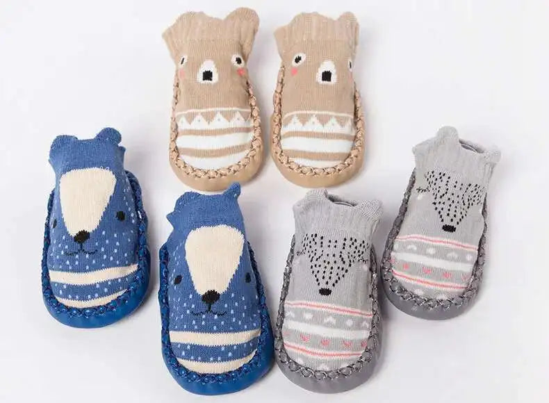 1 Pair Fashion Cute Baby Socks With Rubber Soles Infant Spring Autumn Winter Children Floor Socks Shoes Anti Slip Soft Sole Sock