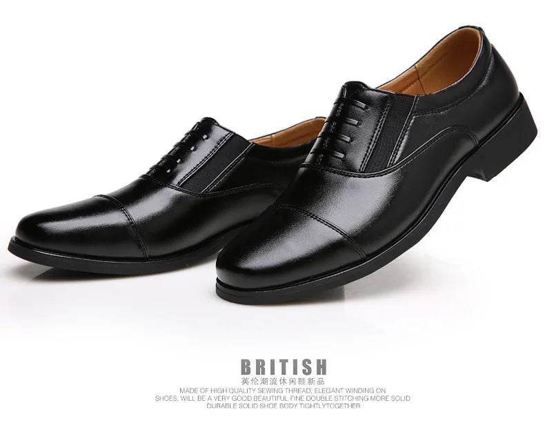 Men Dress Shoes Luxury Brand Business Leather Shoes for Mens Comfortable Pointed Social Shoe Male Sports Casual Footwear - AIAZ