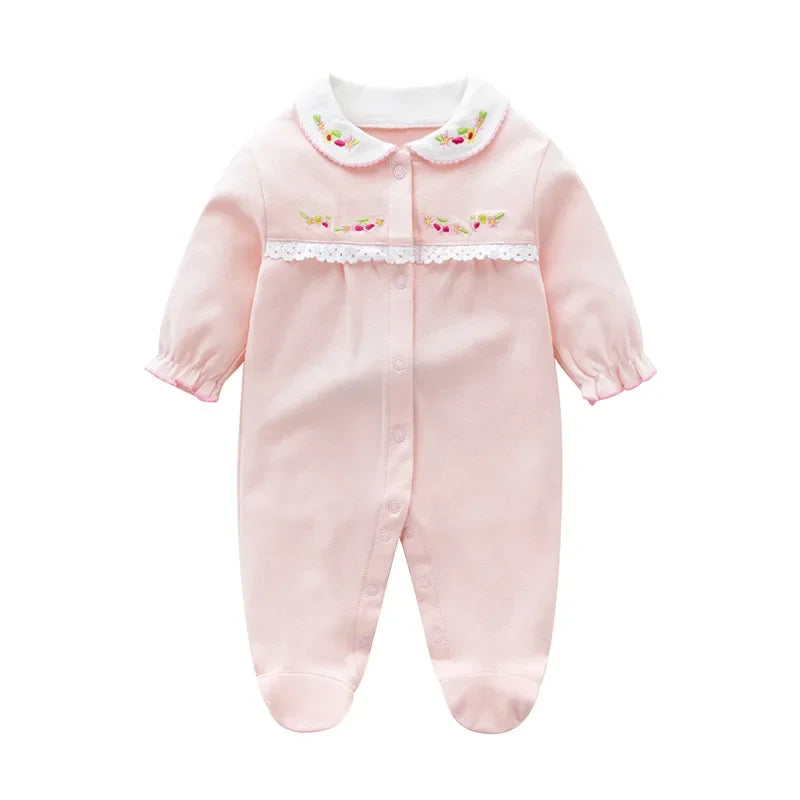 Newborn Baby Clothes Spring Baby Romper Princess style girls Sleepsuit Girl Sleepwear One-pieces Jumpsuit Baby Clothing Jumpsuit