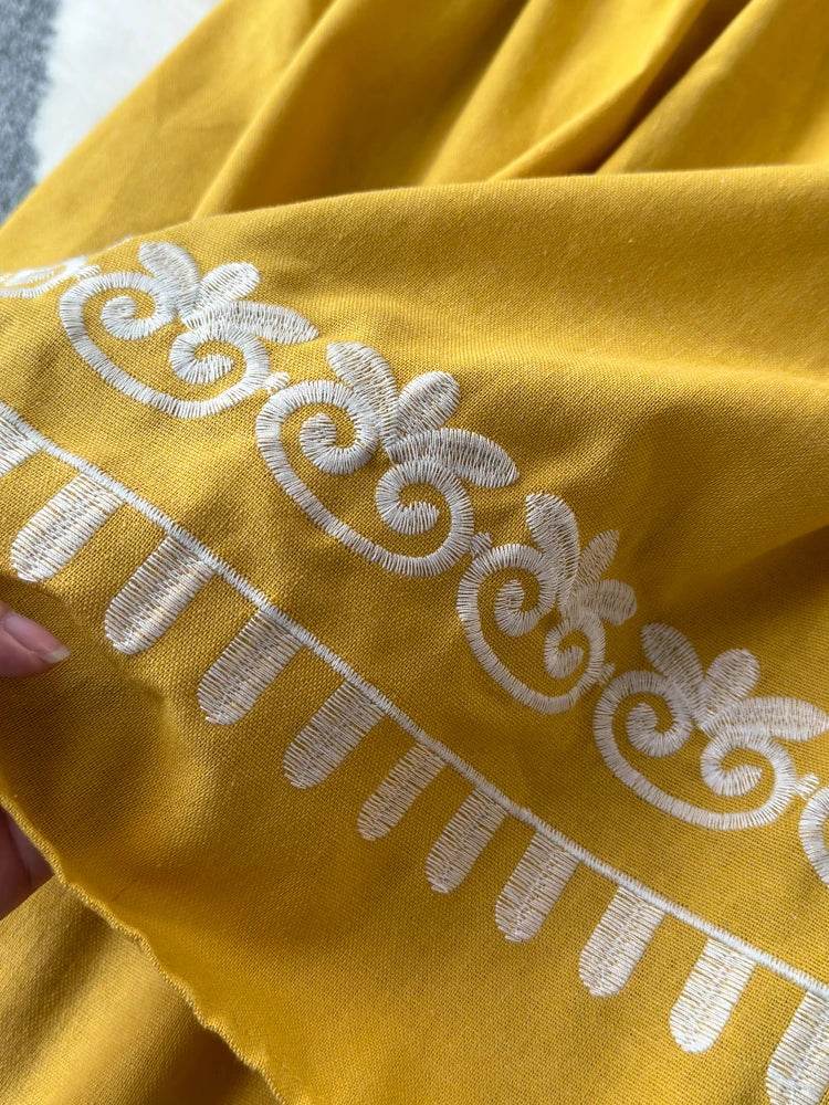 Women's Spring Summer Dress Bohemian Retro Ethnic Style Diamond Cotton Linen Blend Embroidered Lantern Sleeves Mini Dress A20 - AIAZ