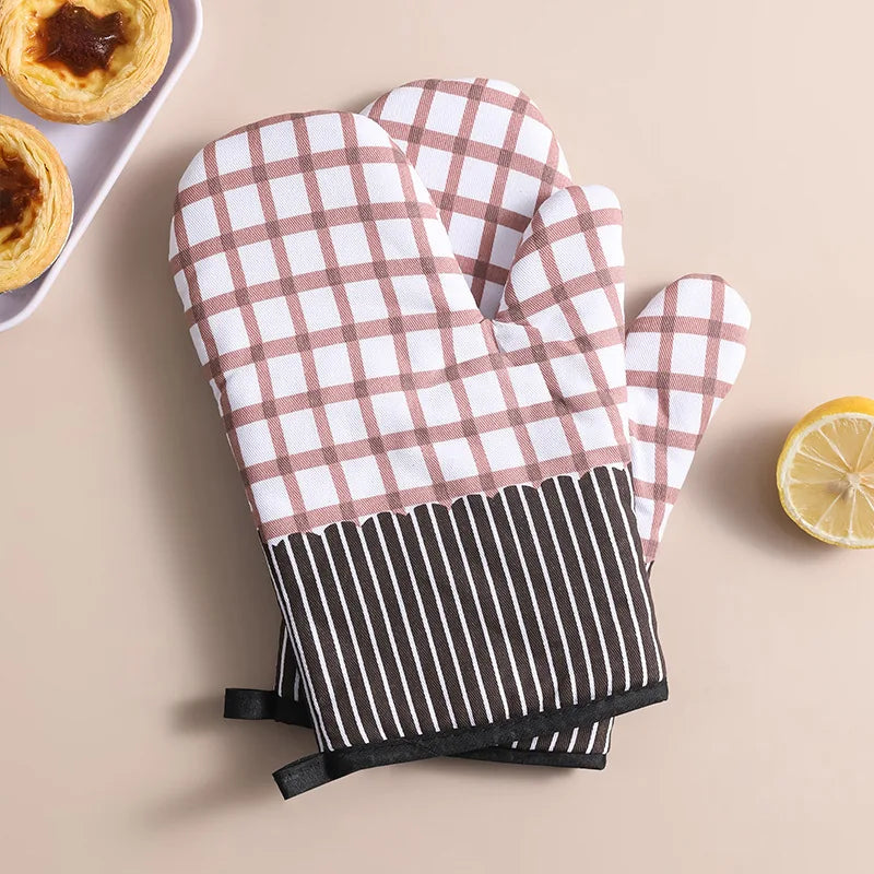 Oven Baking Gloves Oven Mitts Microwave Oven Gloves High-temperature Resistant Linen Gloves Kitchen Baking Tools Bakeware