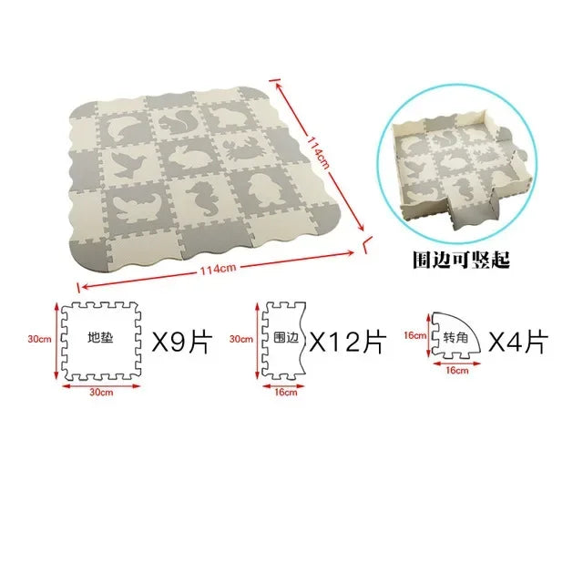 Animal Pattern Baby Play Mat Puzzle Toys For Kids Children EVA Foam Yoga Crawling Mats Floor Tapete Room Decor Baby Child Gifts