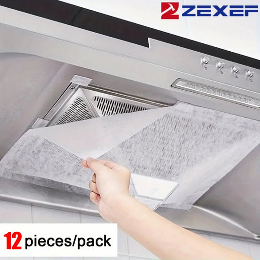 12-60PCS Disposable Oil-Absorbing Paper Kitchen Range Hood Attract Oiled Paper Filter Screen Side Suction Oil-absorbing Cotton