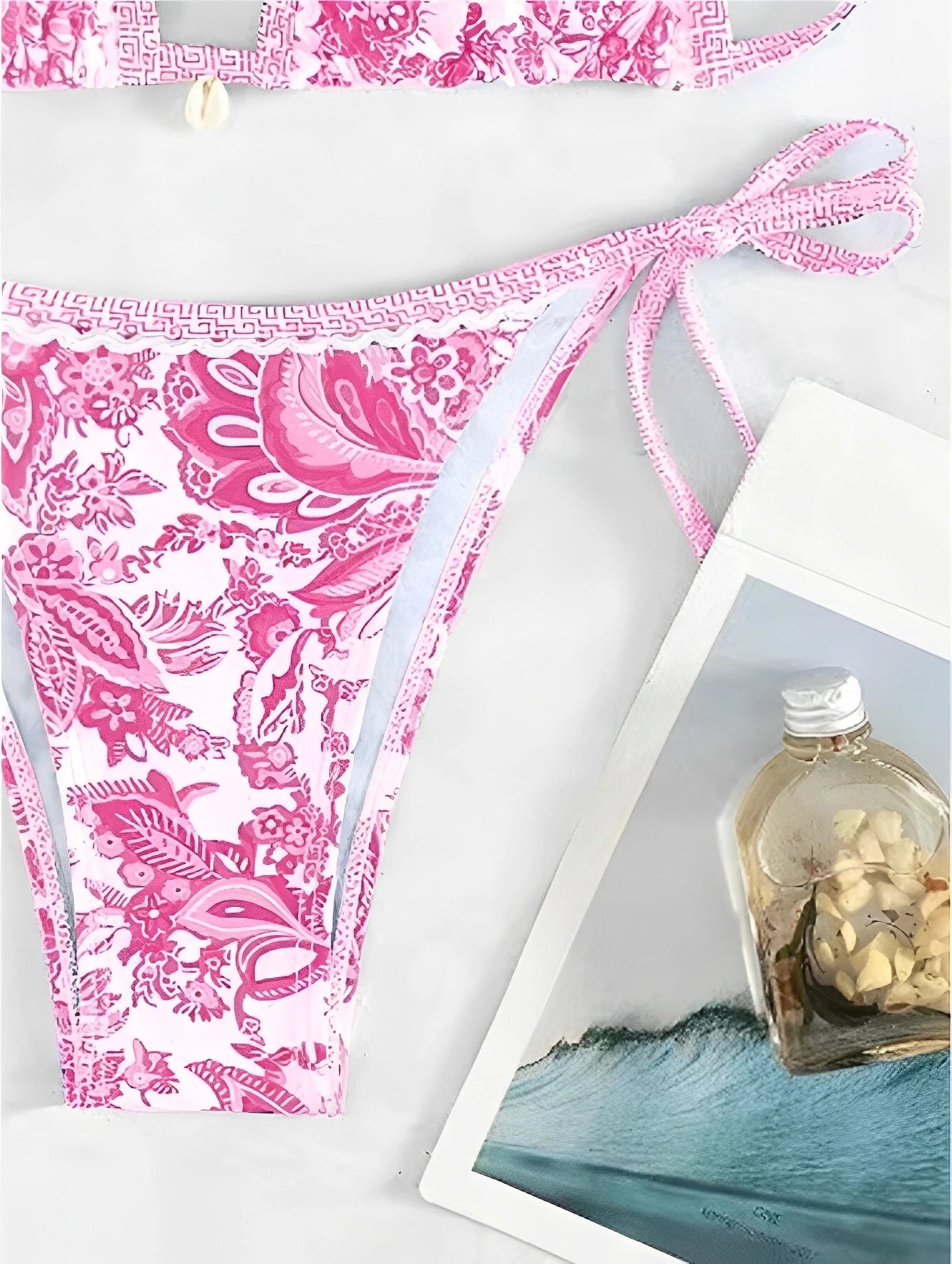 2025 Halter String Triangle Two Piece Bikini Women Swimwear Female Swimsuit Bathers Bathing Swimming Suit Beachwear Summer