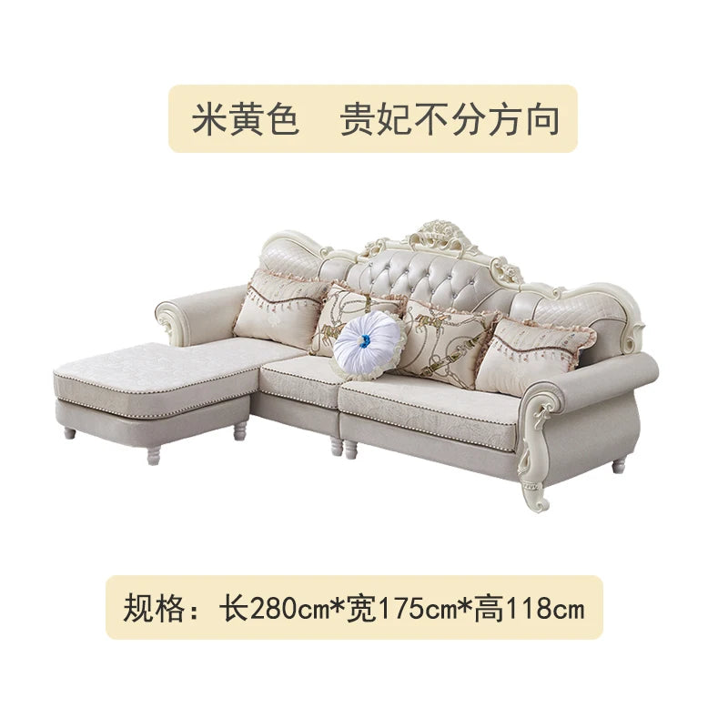 European Adult Sofa Designer High Quality Living Room Luxury Modern Sofas Solid Wood Corner Romantic Muebles Salon Furniture