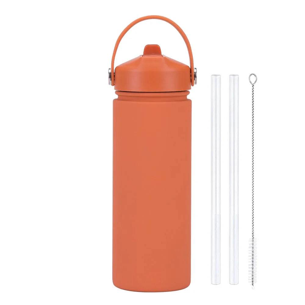 Insulated Water Bottle 500ml Custom Text/Logo - 304 Steel, 24H Cold, Office & Gym Essentials - AIAZ