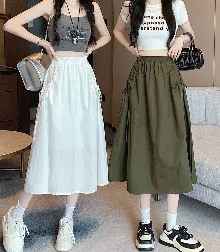 Skirts For Women Chubby Woman Skirt Drawstring Cargo New In Cheap Stylish Chic And Elegant Offer Aesthetic Hot Clothing Sales V - AIAZ