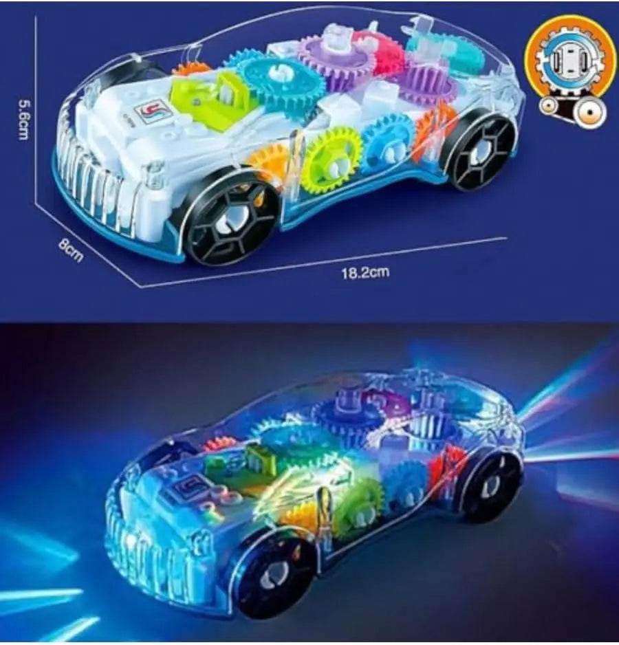 Baby toys Toddler Police Car Electric Vehicle Toy Auto Driving Transparent Gears Music Lights Cars Toys for Kids Boys - AIAZ